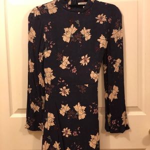 Floral printed long sleeve dress